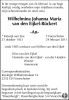 Overlijden Wilhelmina Johanna Maria Ruckert 